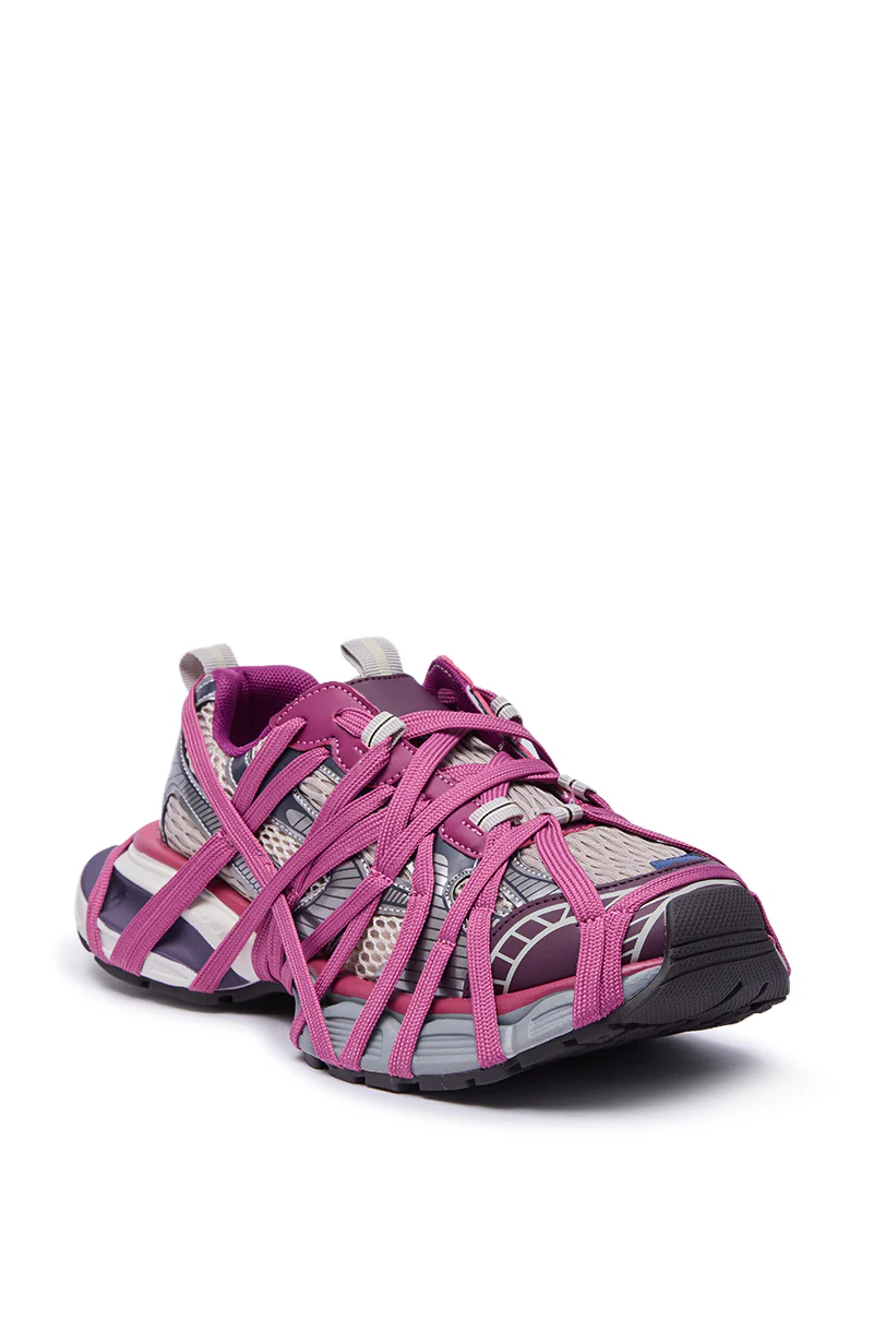 AZALEA WANG SELIE PURPLE LACE UP SNEAKER - Image 5