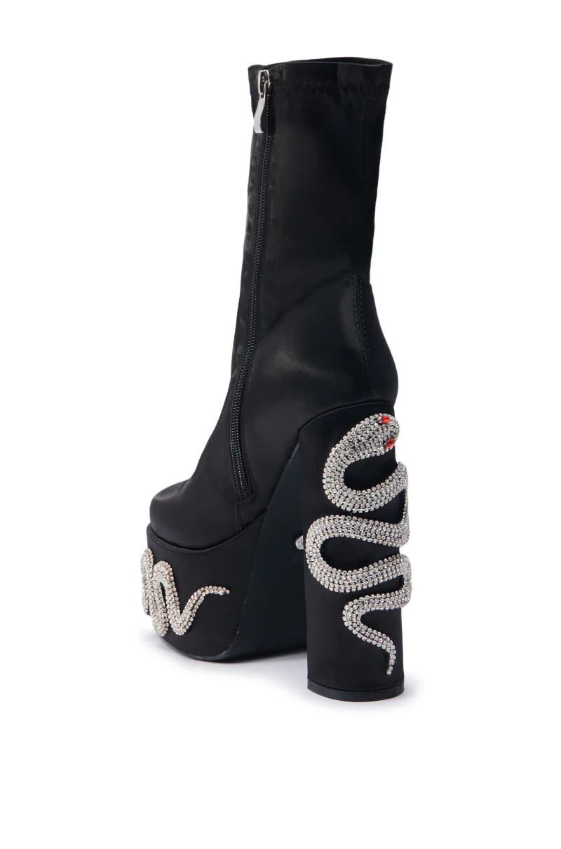 AZALEA WANG SELINE BLACK CHUNKY BOOTIE - Image 7