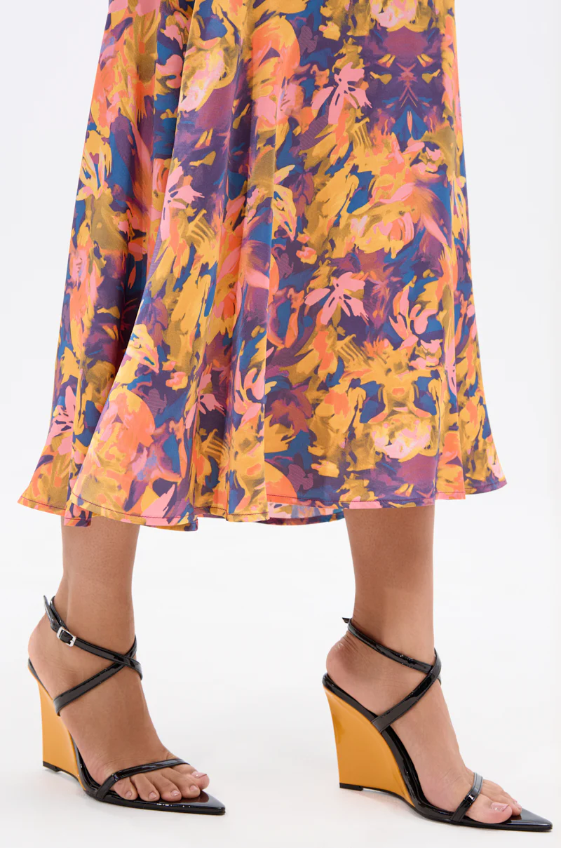 AZALEA WANG SEUNG BLACK COLOR BLOCKED HEEL WEDGE SANDAL - Image 2