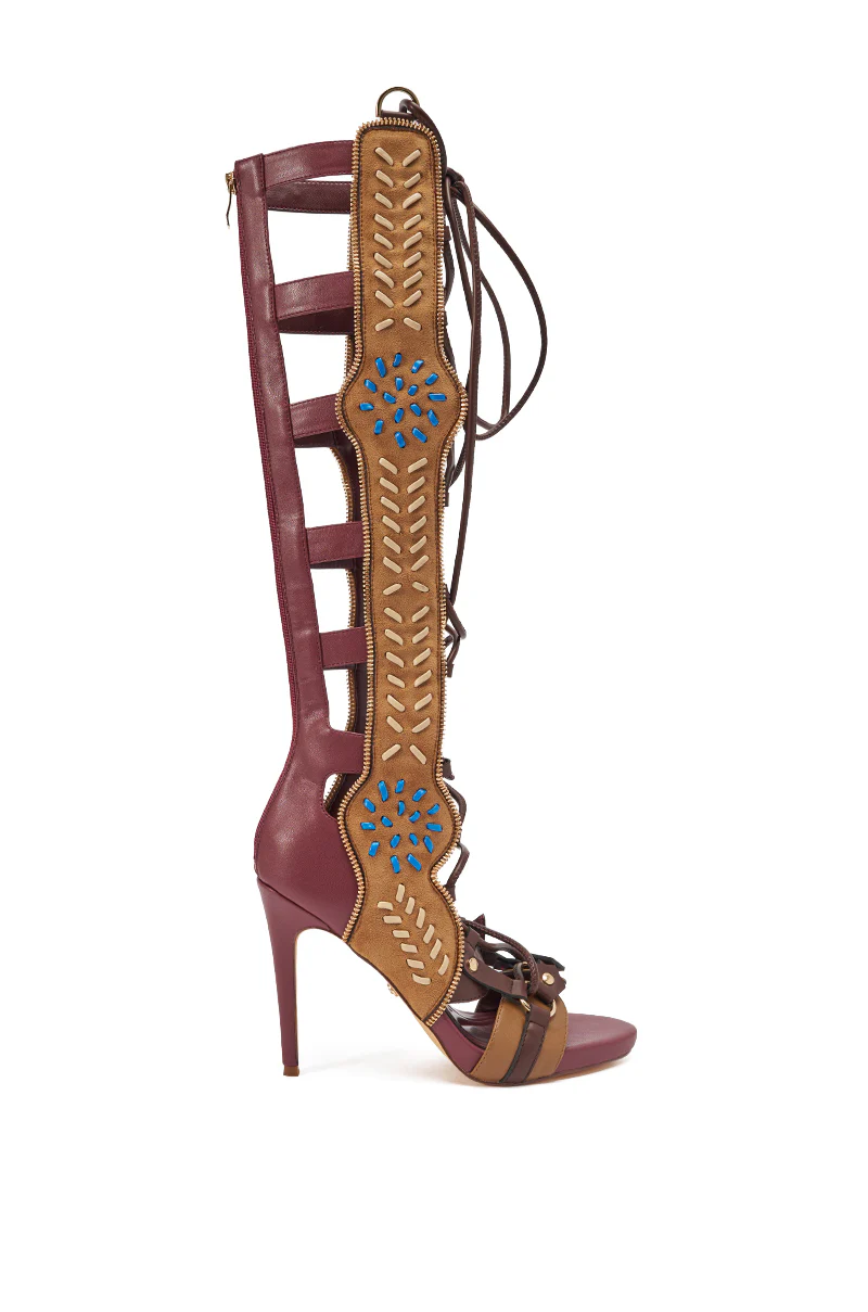 AZALEA WANG SHAI PLUM MULTI GLADIATOR SANDAL - Image 8