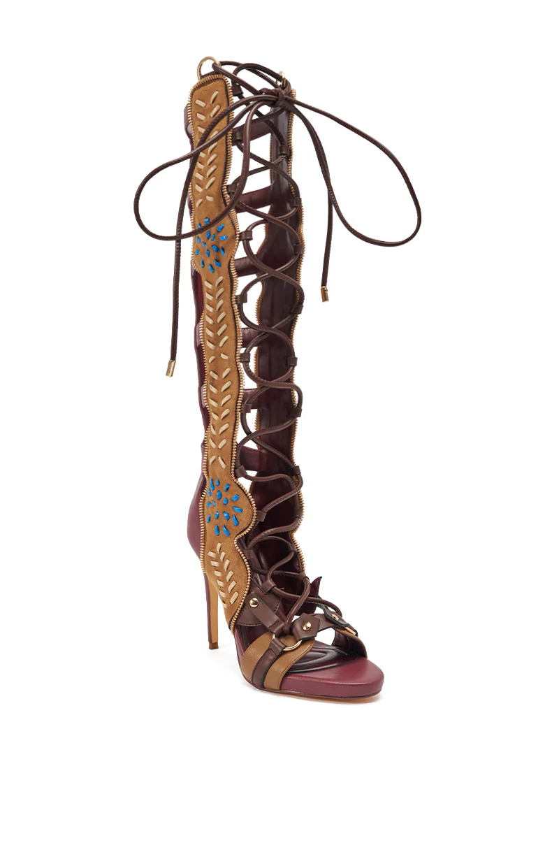 AZALEA WANG SHAI PLUM MULTI GLADIATOR SANDAL - Image 9