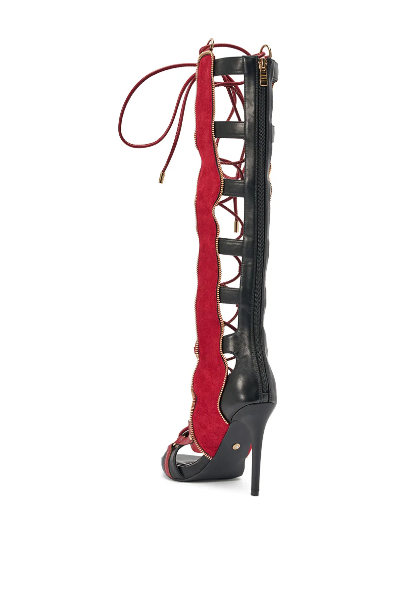 AZALEA WANG SHAI BLACK MULTI GLADIATOR SANDAL - Image 7