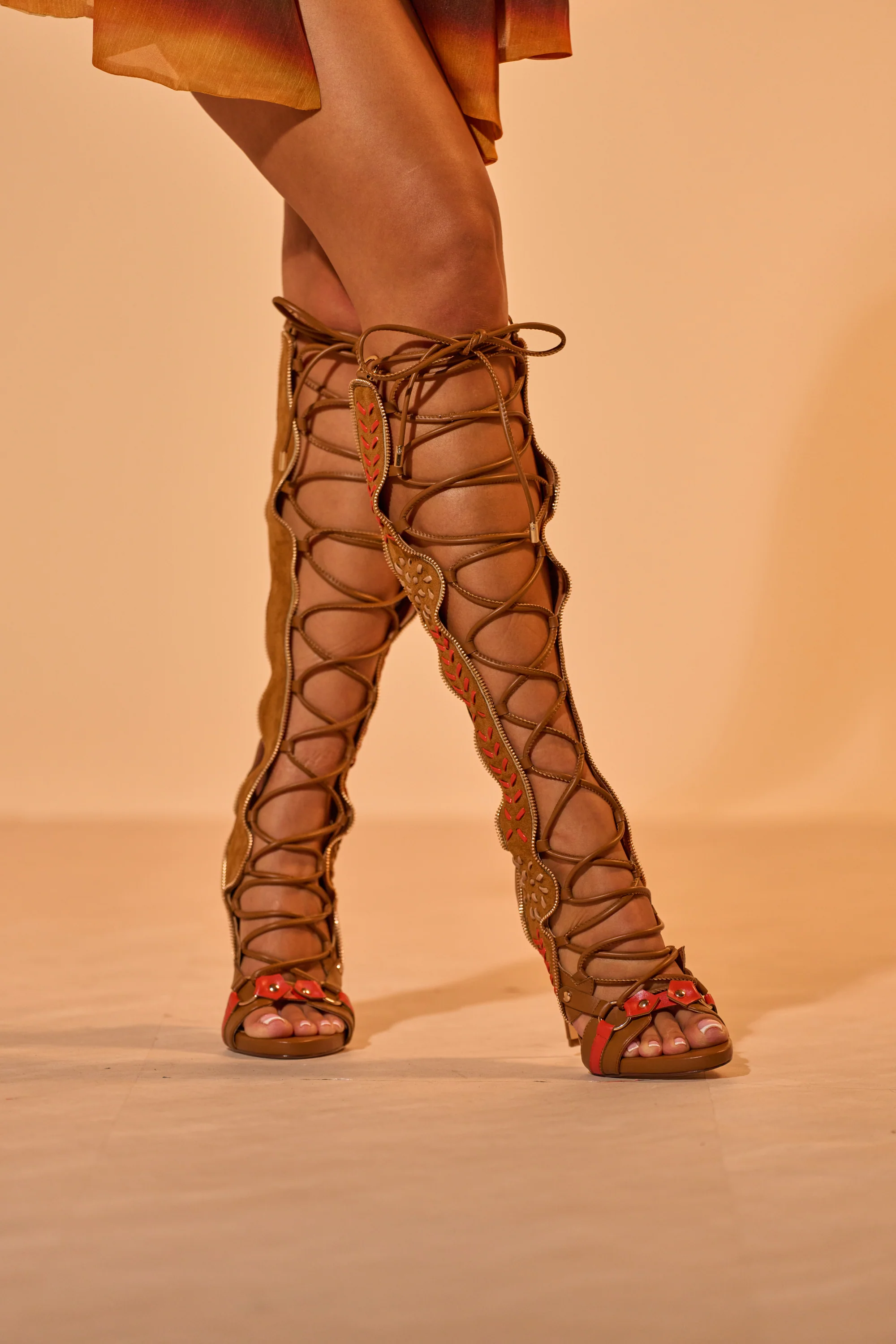 AZALEA WANG SHAI TAN GLADIATOR STILETTO SANDAL - Image 3