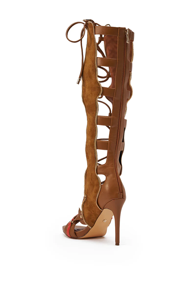 AZALEA WANG SHAI TAN GLADIATOR STILETTO SANDAL - Image 7