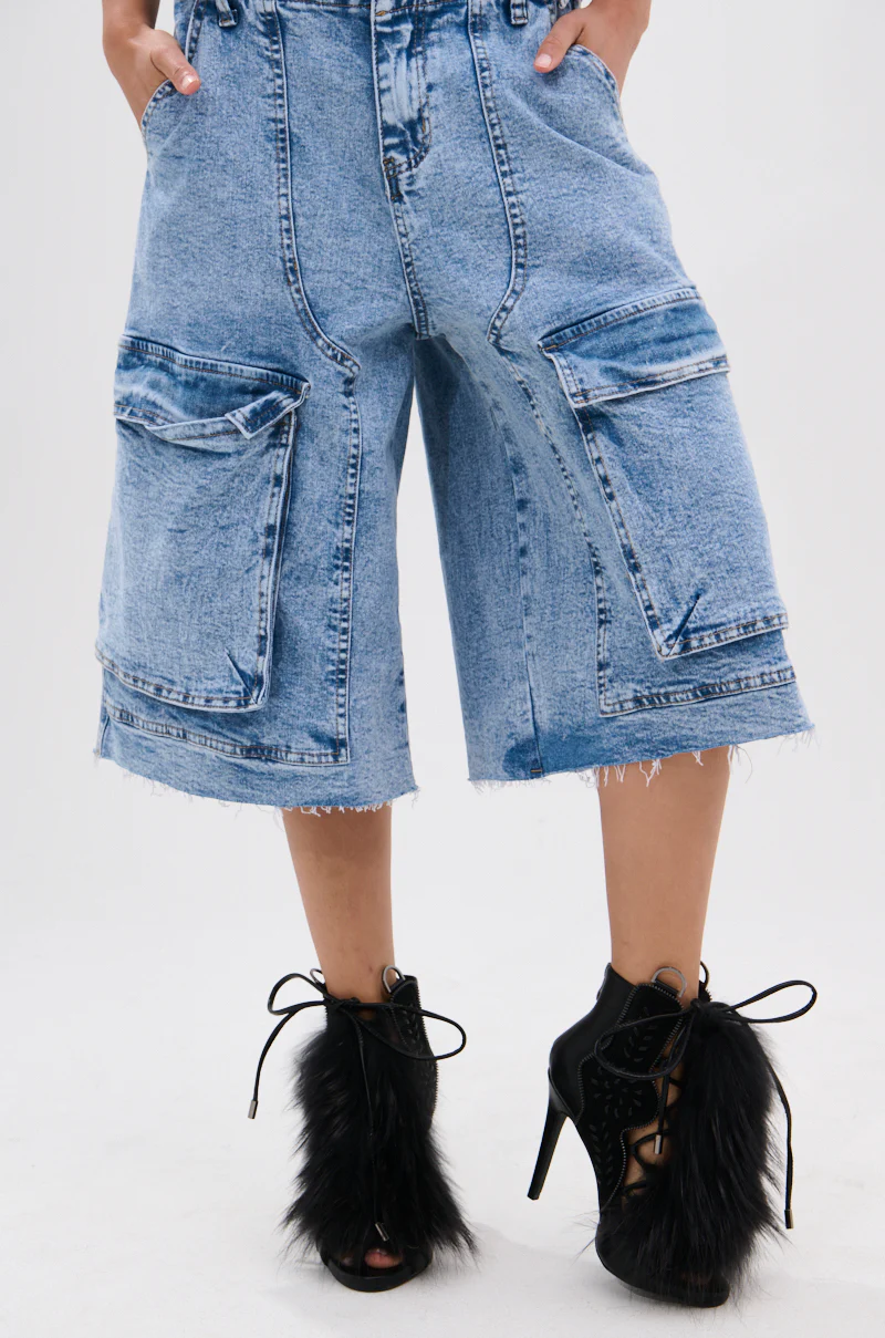 AZALEA WANG SHAINY BLACK FUR SANDAL - Image 2