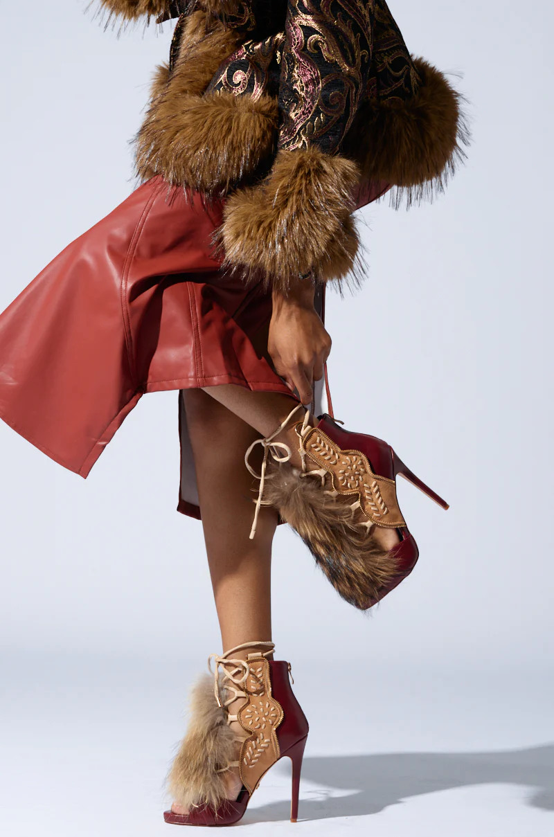 AZALEA WANG SHAINY MULTI MATERIAL SANDAL - Image 2