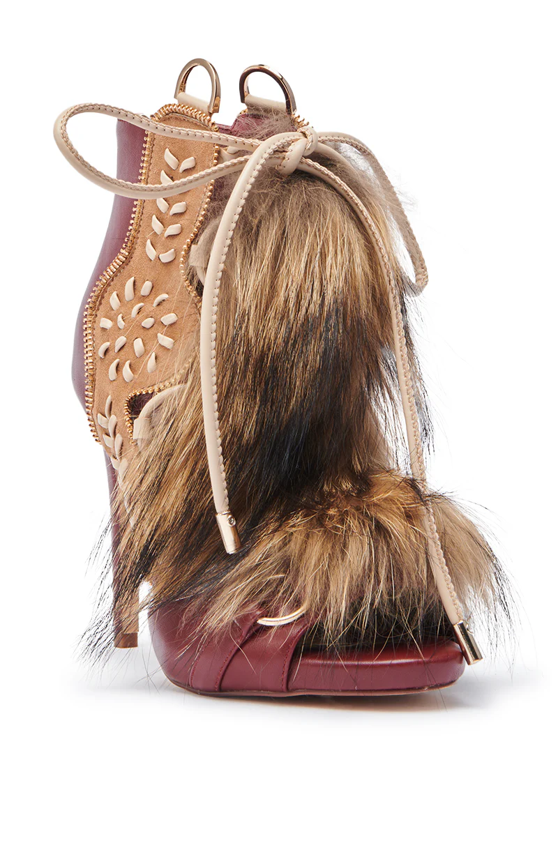 AZALEA WANG SHAINY MULTI MATERIAL SANDAL - Image 8
