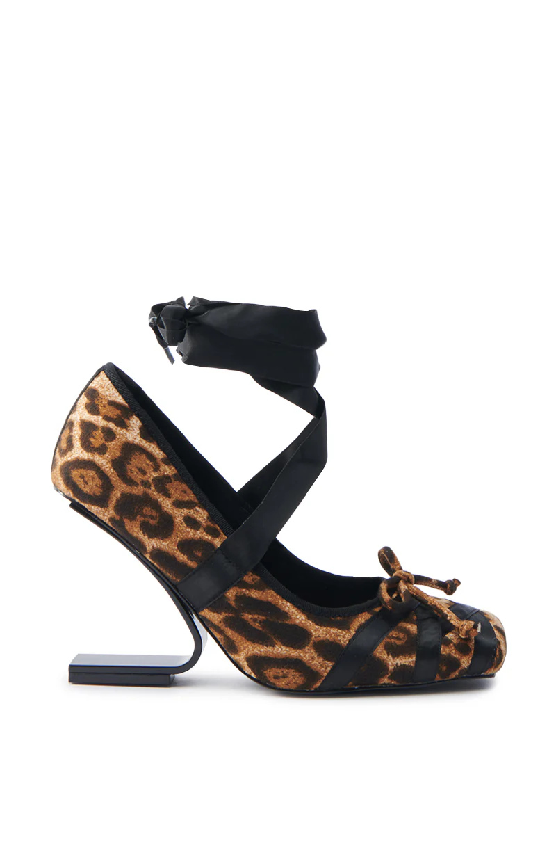 AZALEA WANG SOLANA LEOPARD WEDGE PUMP - Image 3