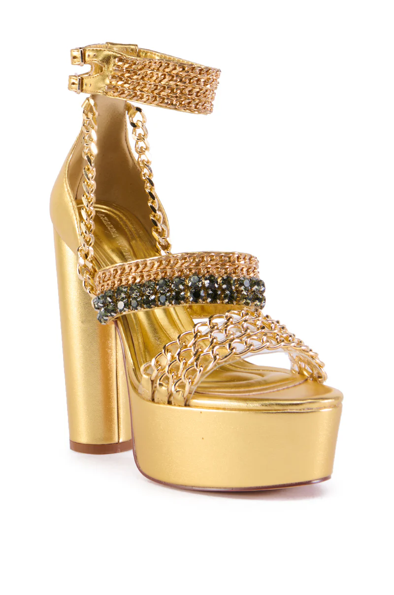 AZALEA WANG SOMARIA GOLD CHAIN SANDAL - Image 3
