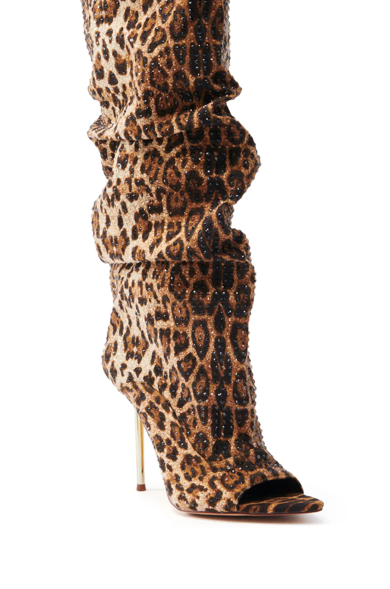 AZALEA WANG SPHYNX LEOPARD OPEN TOE BOOT - Image 11