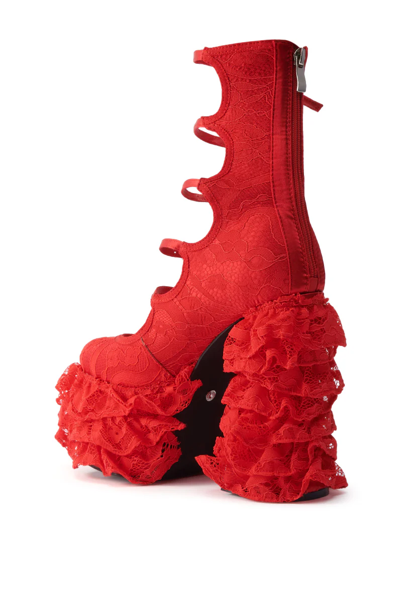 AZALEA WANG SPREENE RED CHUNKY PUMP - Image 6