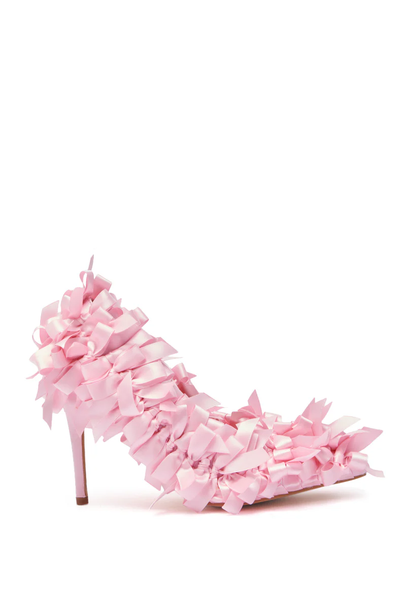 AZALEA WANG STACIA PINK BOW PUMP - Image 3