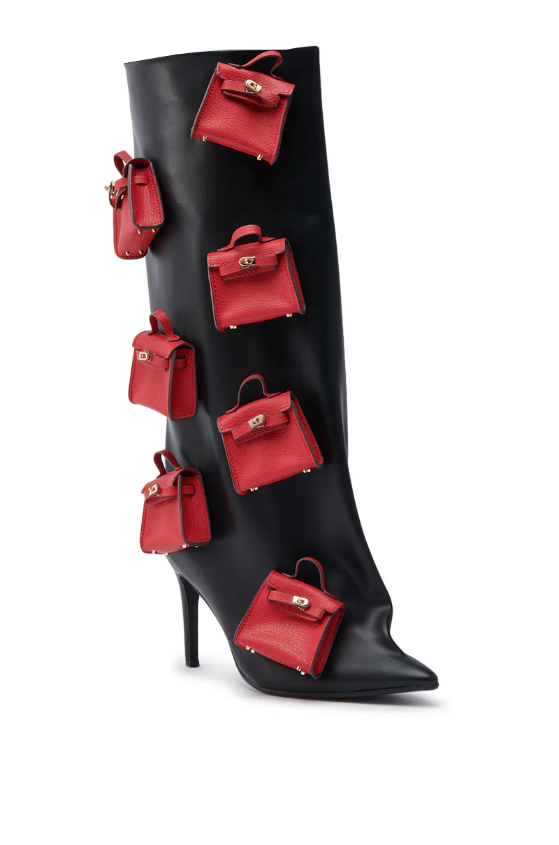 AZALEA WANG SCIPIO BLACK PURSE BOOT - Image 3