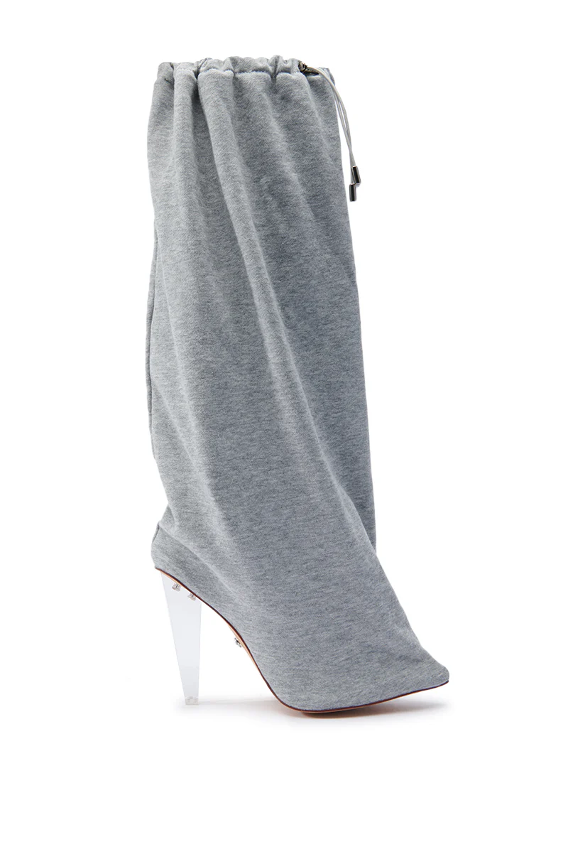 AZALEA WANG STOKED GREY CHUNKY BOOTIE - Image 4