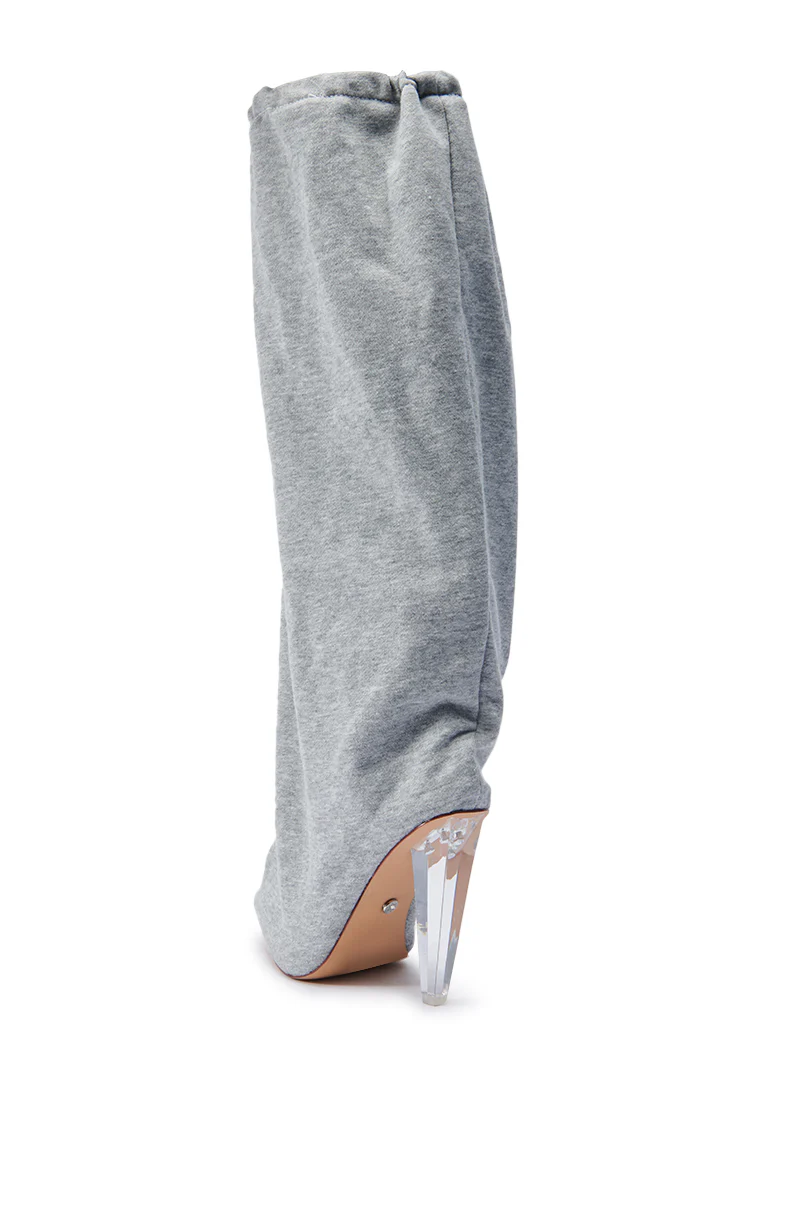 AZALEA WANG STOKED GREY CHUNKY BOOTIE - Image 6