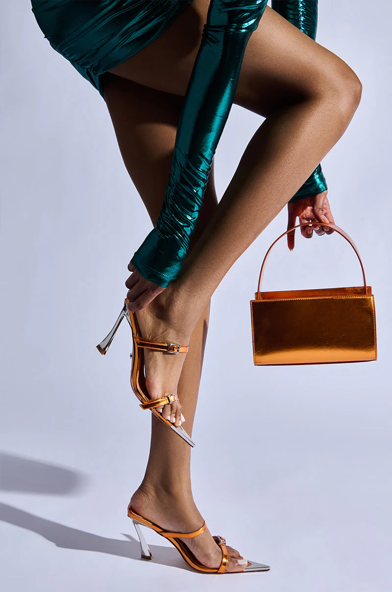 AZALEA WANG SWEN ORANGE STILETTO SANDAL - Image 2