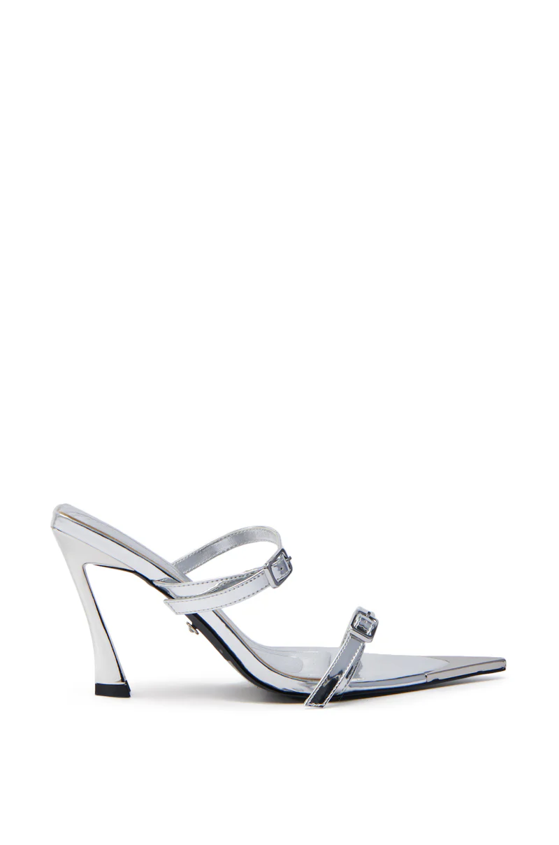 AZALEA WANG SWEN SILVER STILETTO SANDAL - Image 4