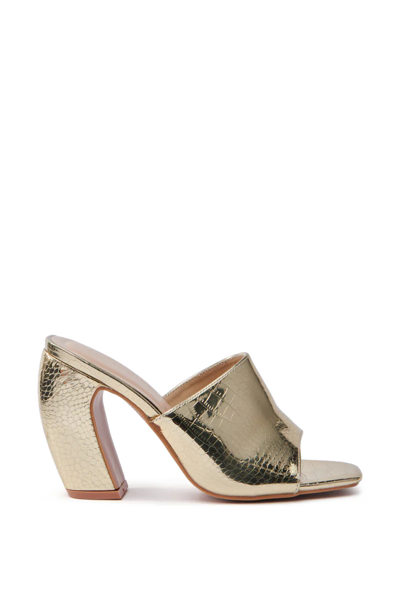 AZALEA WANG SYBELLA GOLD CROC SANDAL - Image 3