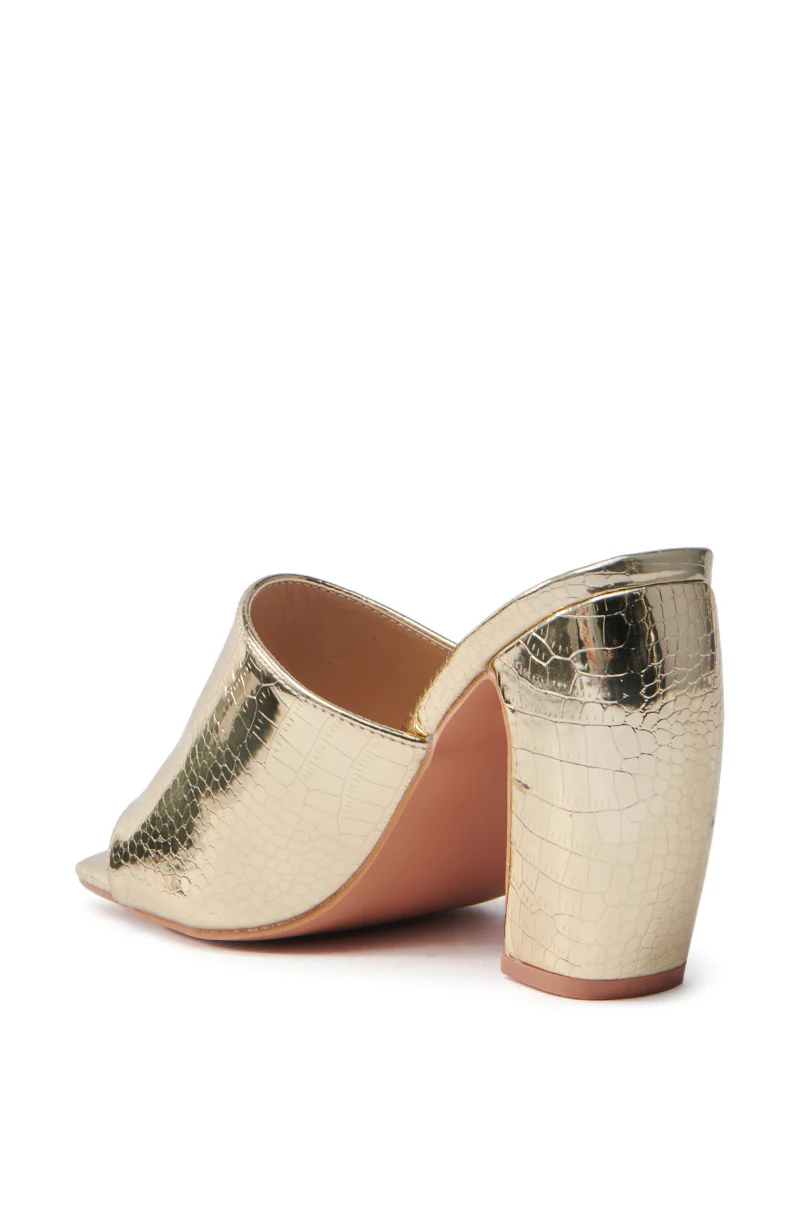 AZALEA WANG SYBELLA GOLD CROC SANDAL - Image 5