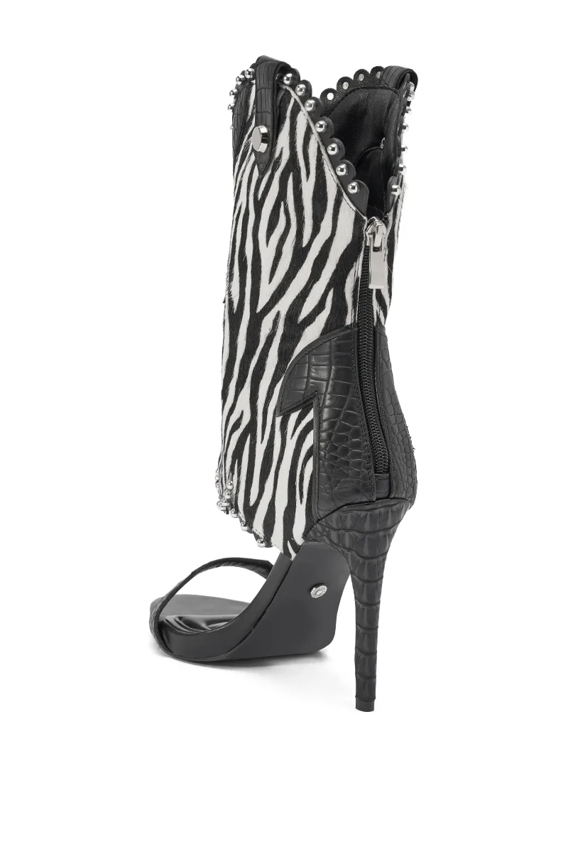 AZALEA WANG TAHLIE ZEBRA MULTI WESTERN GLADIATOR SANDAL - Image 7