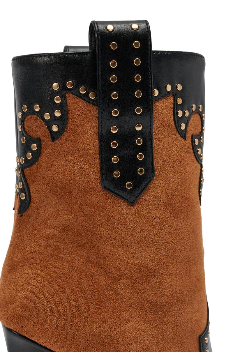AZALEA WANG TALLULAH COGNAC WEDGE WESTERN BOOTIE - Image 10