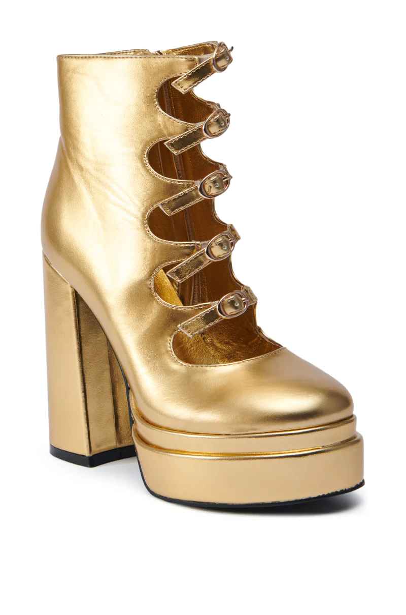 AZALEA WANG TAMALA GOLD CHUNKY PUMP - Image 5