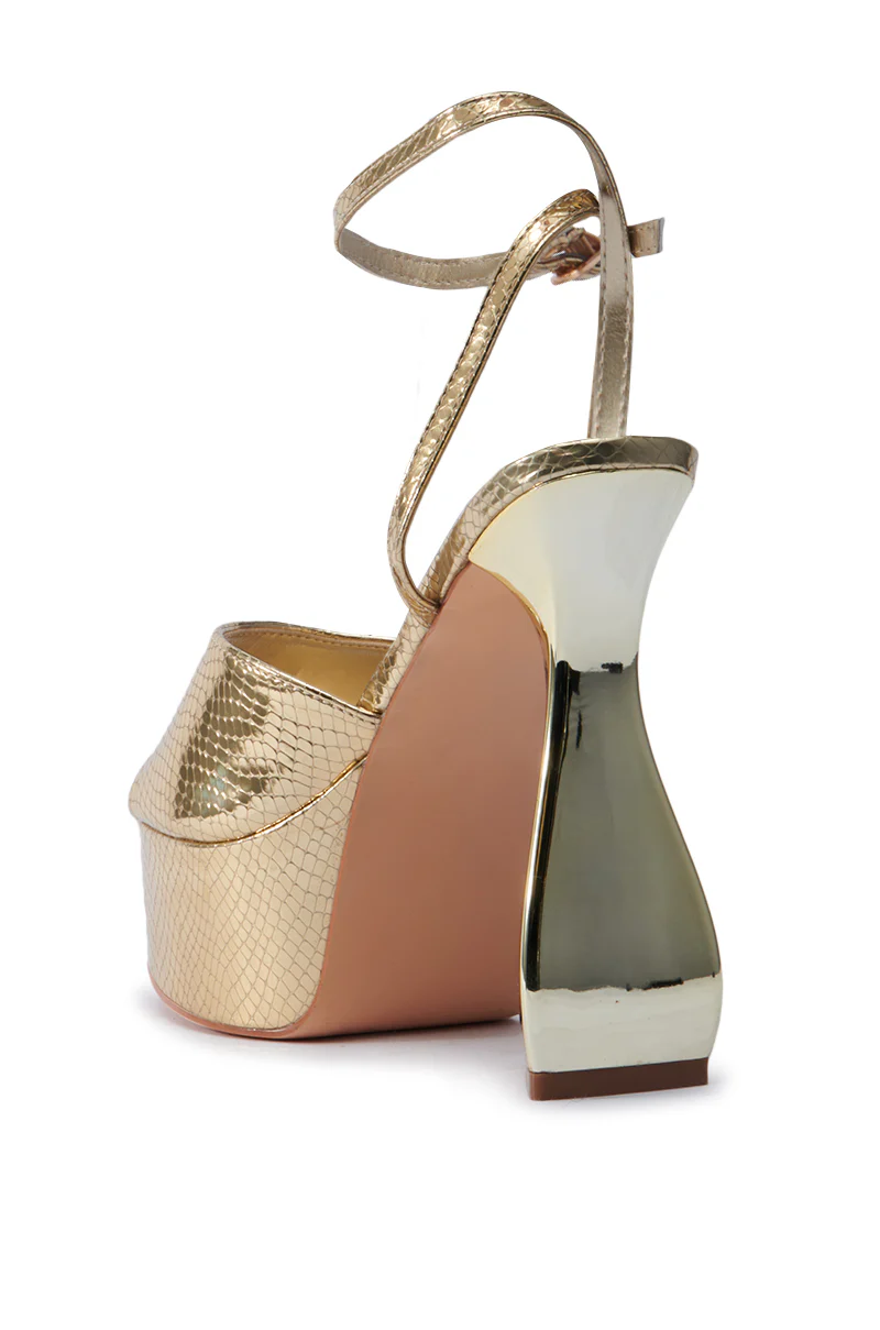 AZALEA WANG TAMASKA GOLD CHUNKY SANDAL - Image 6