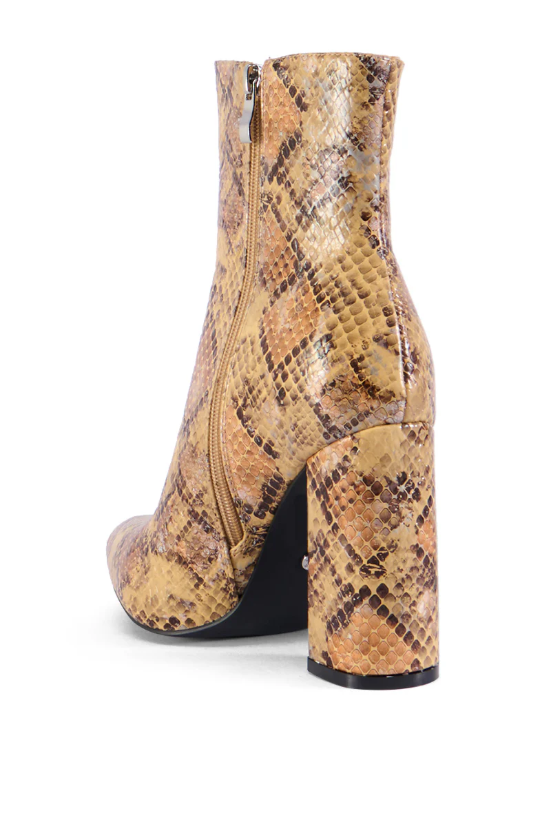 AZALEA WANG TAN SNAKE BOOTIE - Image 3