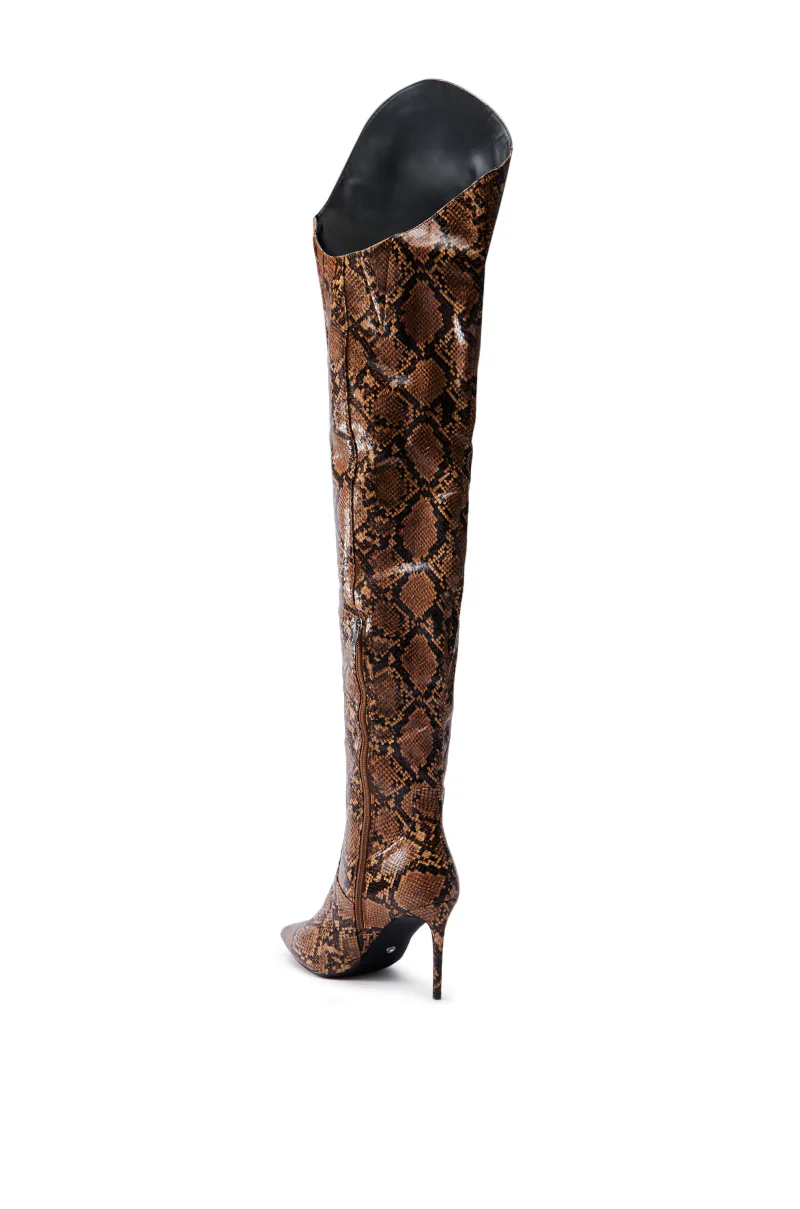 AZALEA WANG TARRANT SNAKE WESTERN TOPLINE BOOT - Image 4