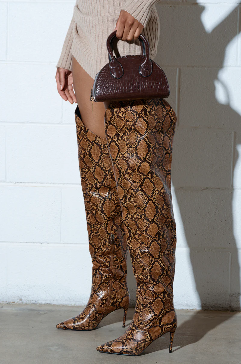 AZALEA WANG TARRANT SNAKE WESTERN TOPLINE BOOT - Image 6