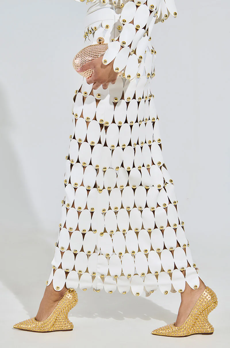 AZALEA WANG TERYN GOLD WEDGE PUMP - Image 3