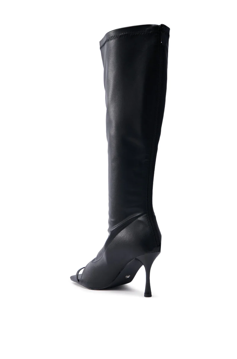 AZALEA WANG THYME BLACK PU BOOT - Image 5