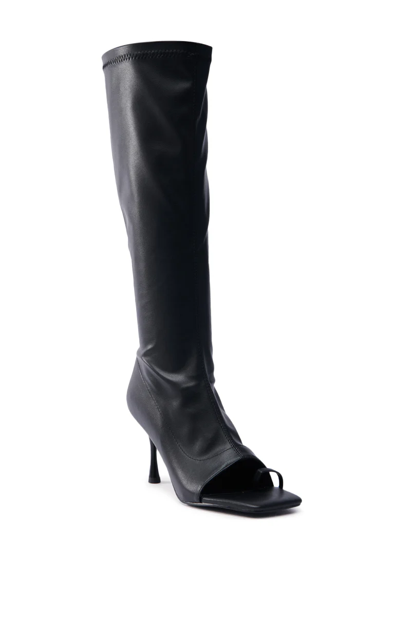 AZALEA WANG THYME BLACK PU BOOT - Image 6