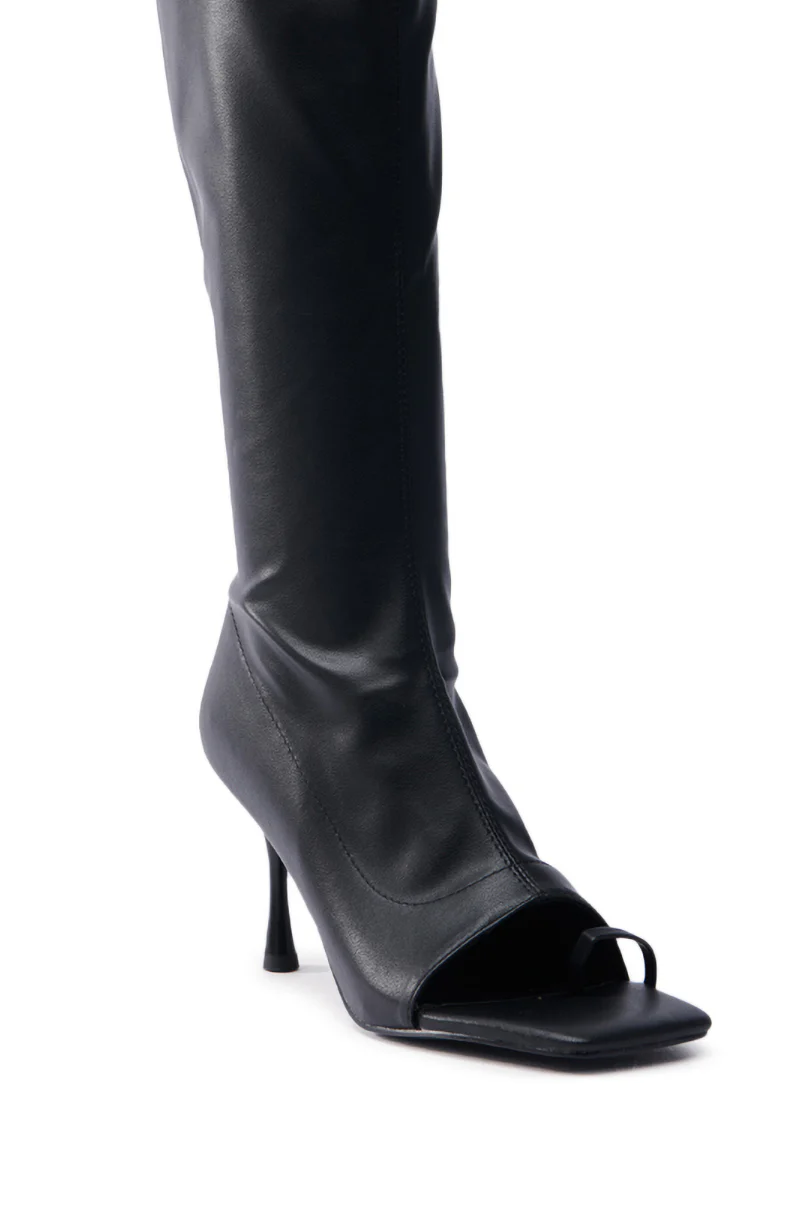 AZALEA WANG THYME BLACK PU BOOT - Image 8