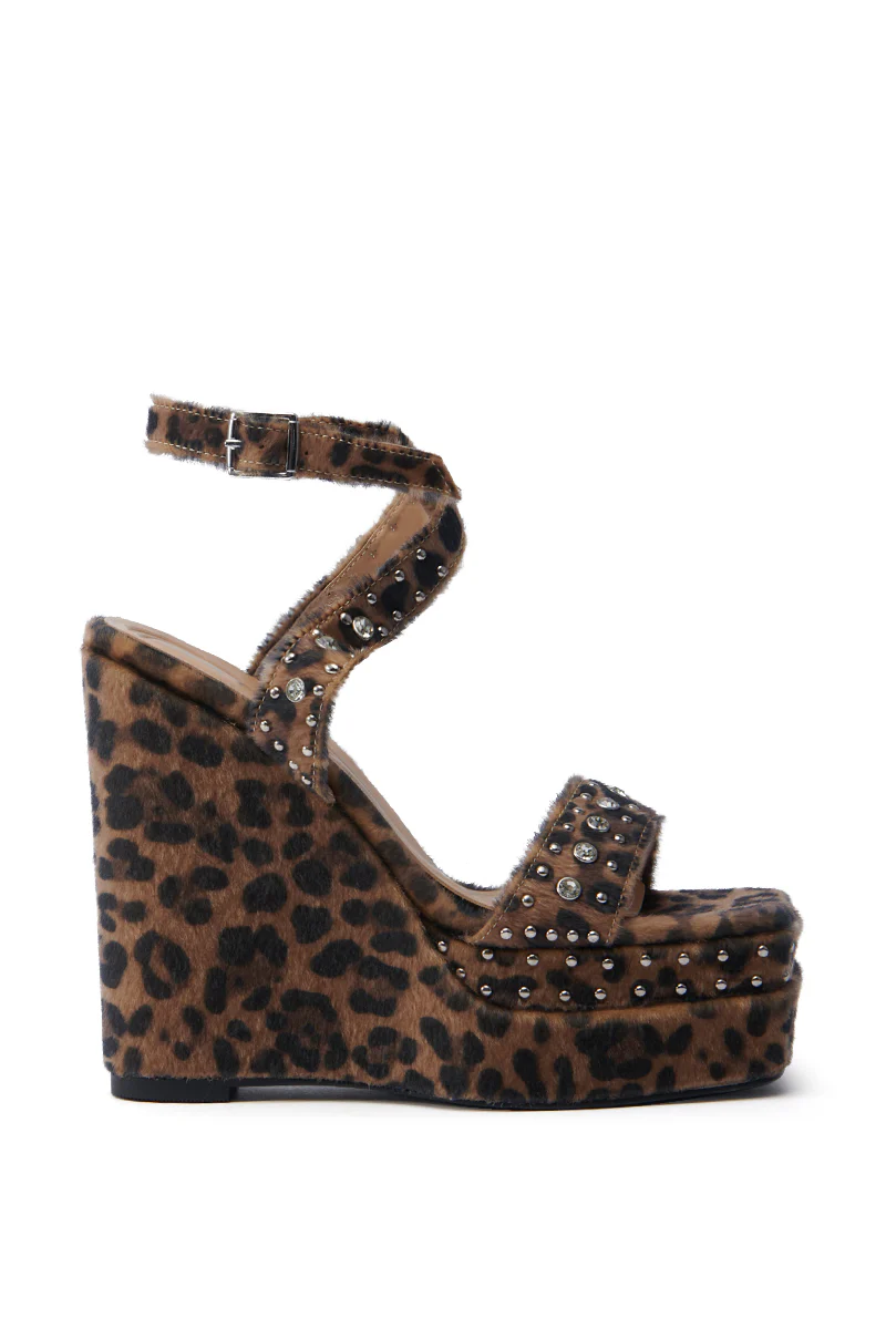 AZALEA WANG TIBIL LEOPARD WEDGE SANDAL - Image 5