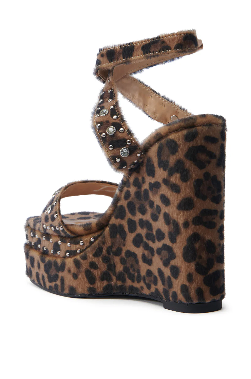 AZALEA WANG TIBIL LEOPARD WEDGE SANDAL - Image 7