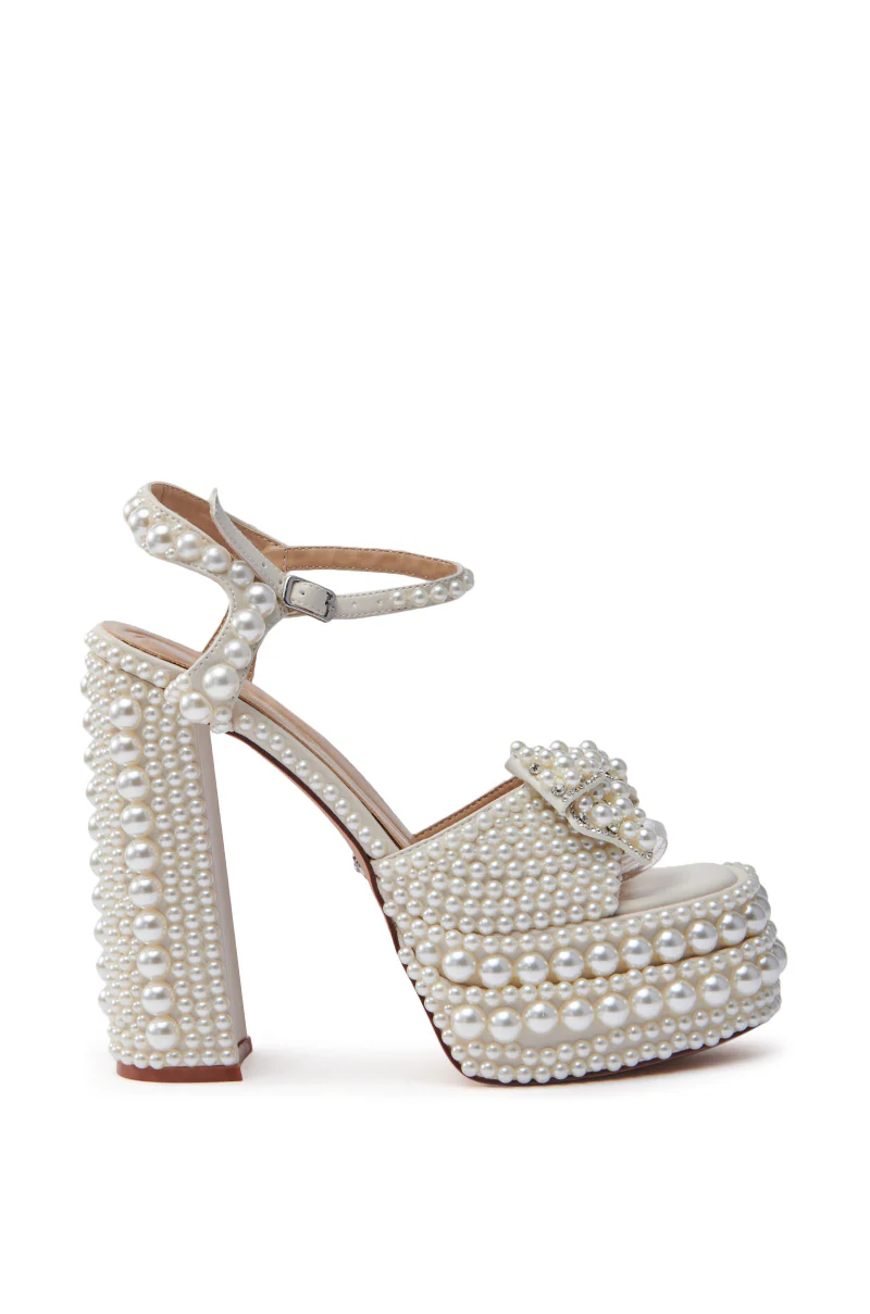 AZALEA WANG TIMEA WHITE CHUNKY SANDAL - Image 4
