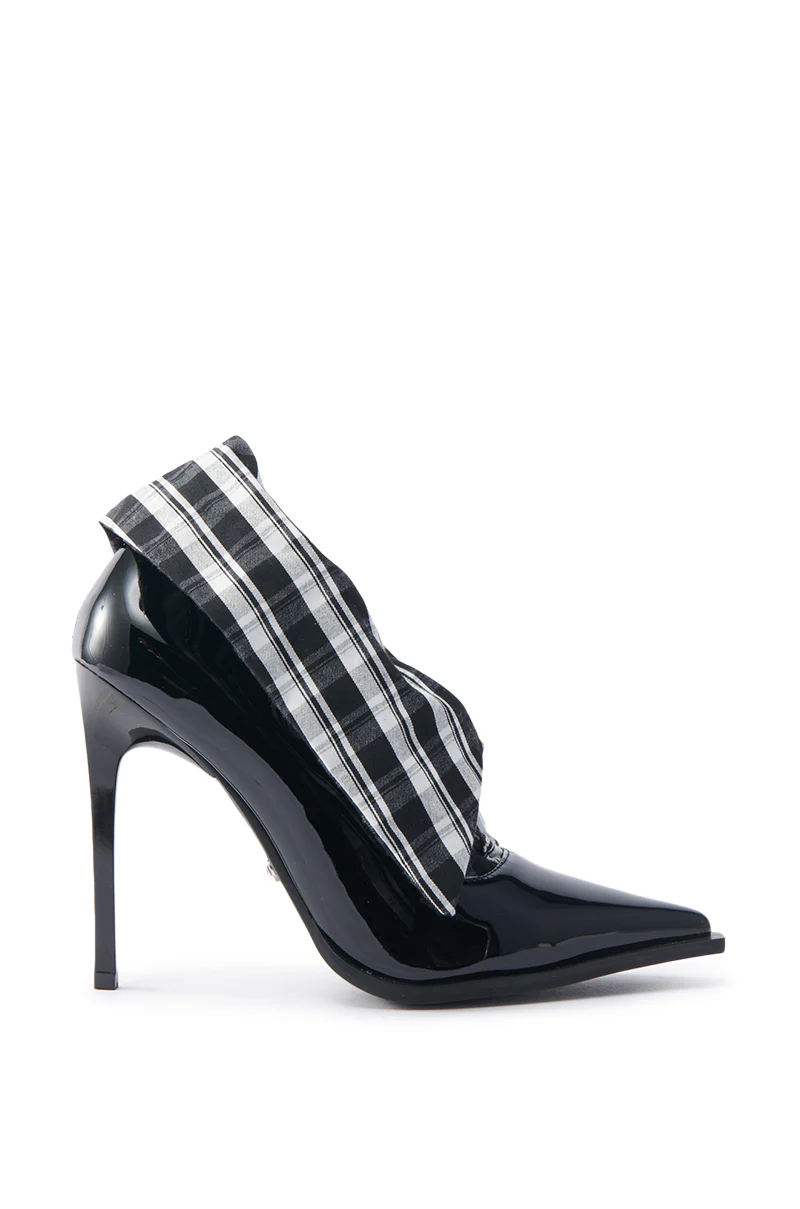AZALEA WANG TLALLI BLACK COLLARED PUMP STILETTO - Image 4