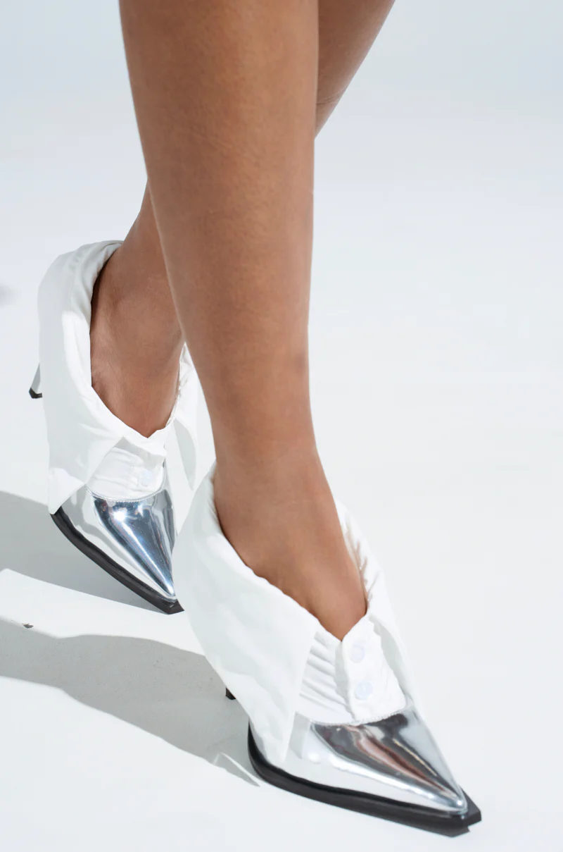 AZALEA WANG TLALLI SILVER PUMP STILETTO