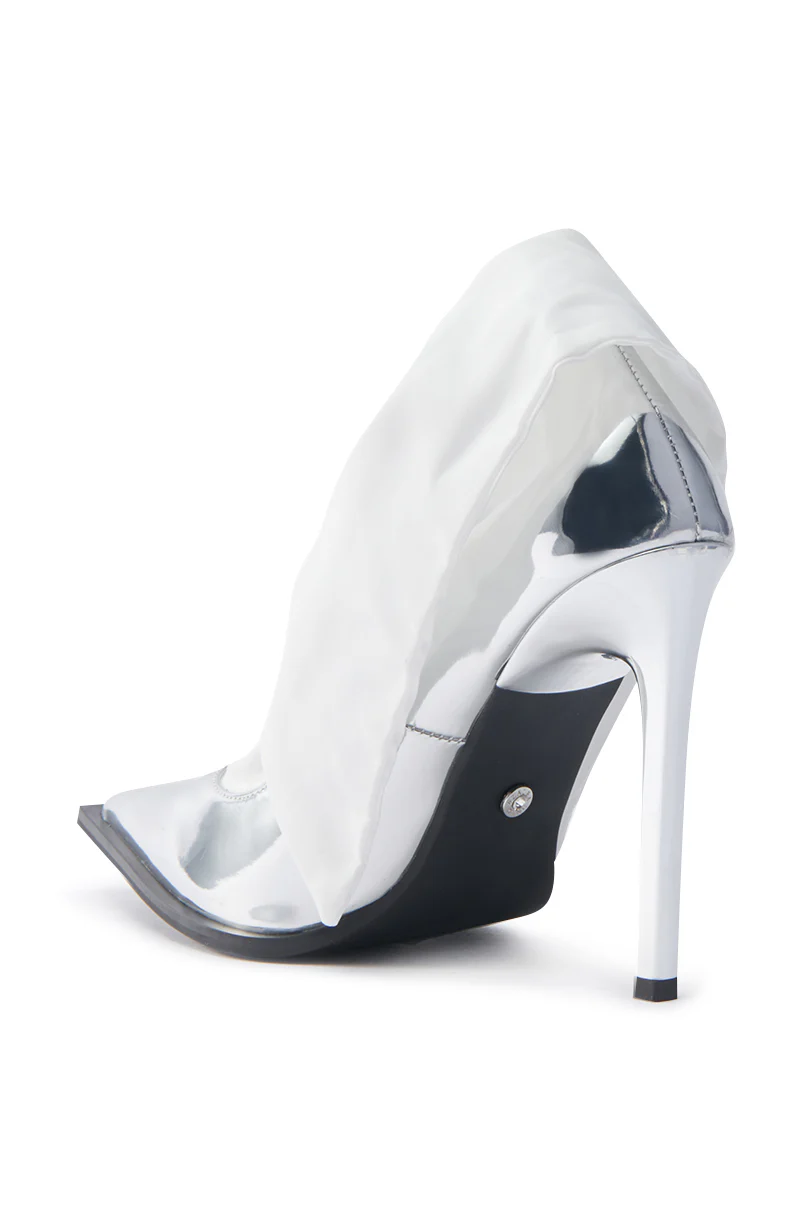AZALEA WANG TLALLI SILVER PUMP STILETTO - Image 5