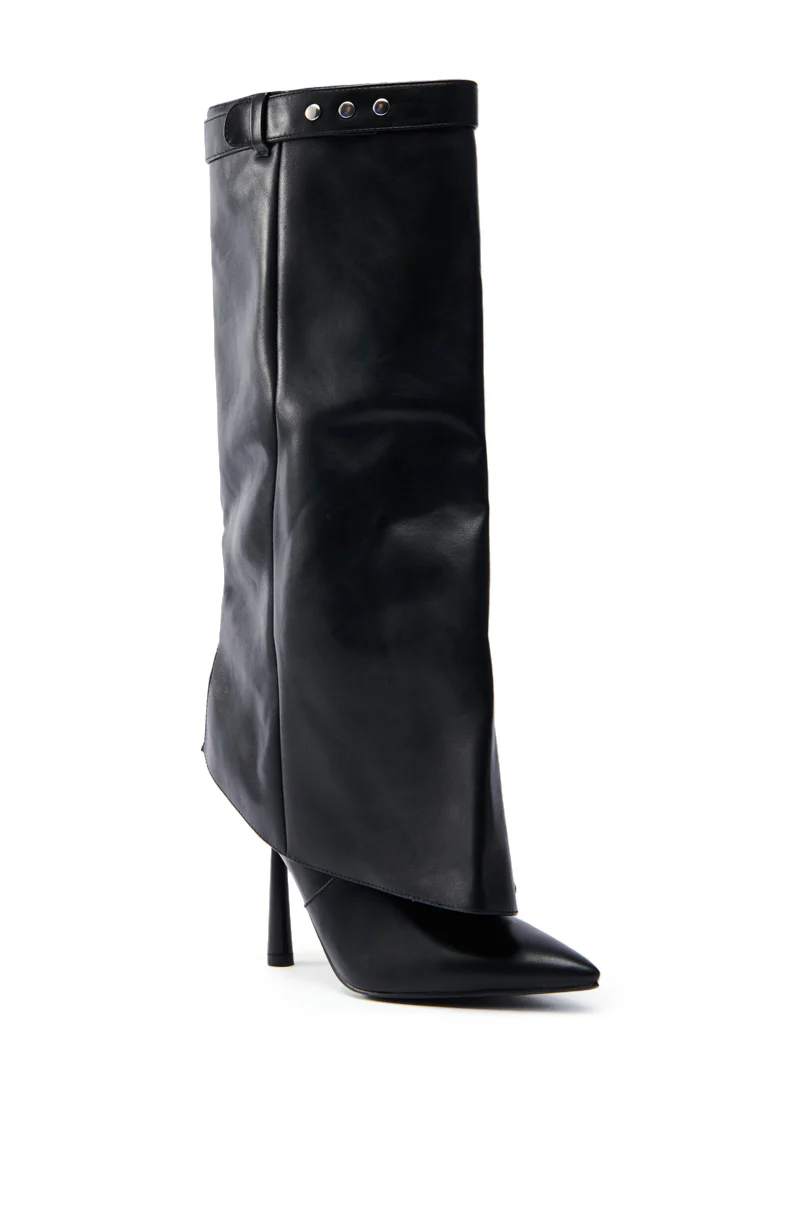 AZALEA WANG TRACKSTAR BLACK STILETTO BOOT - Image 4