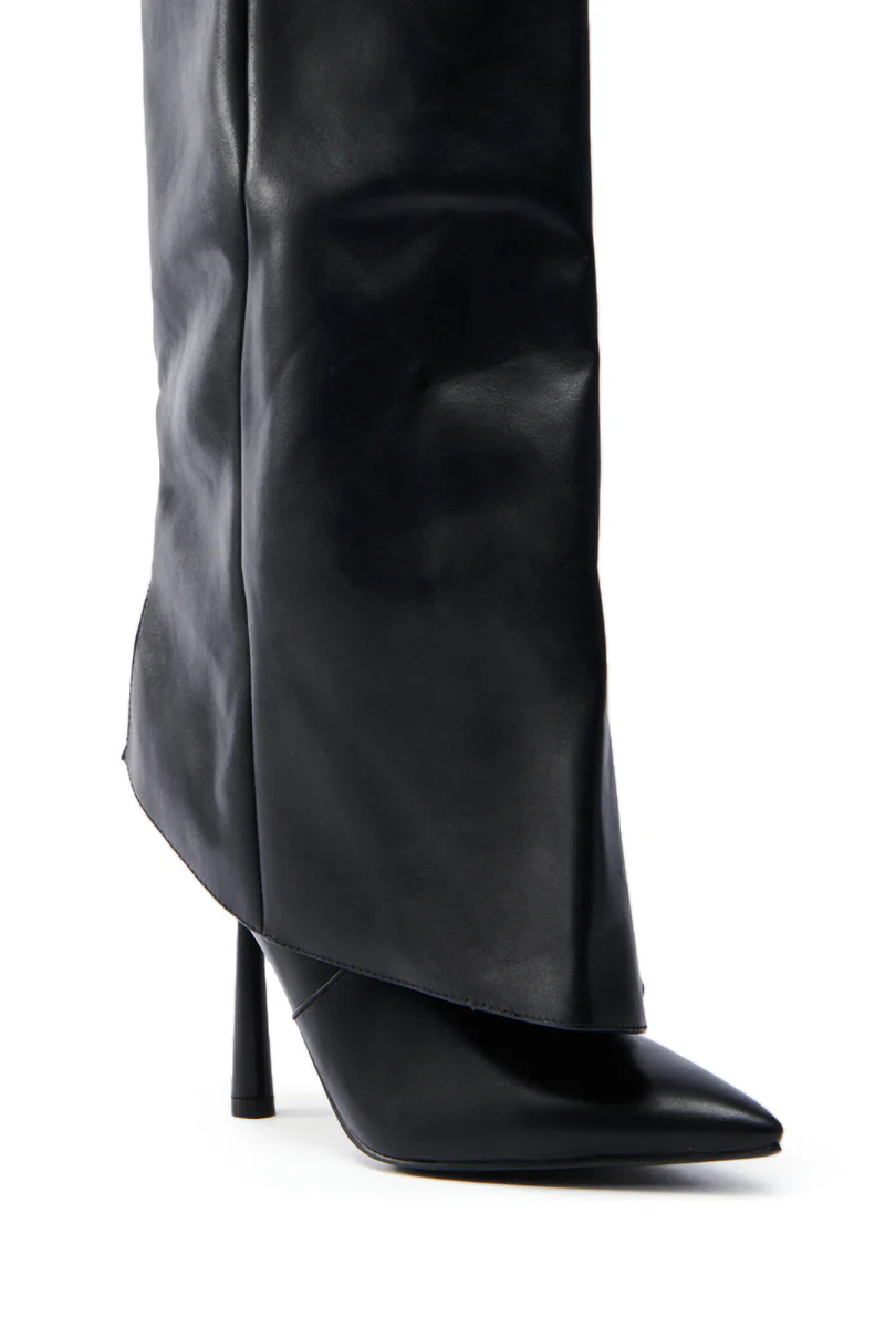 AZALEA WANG TRACKSTAR BLACK STILETTO BOOT - Image 6
