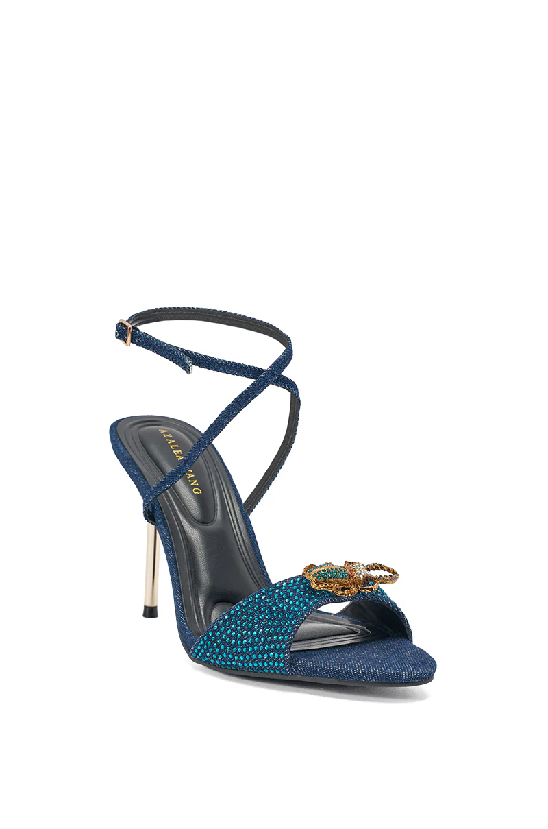 AZALEA WANG TREETOK DENIM RHINESTONE STILETTO SANDAL - Image 4