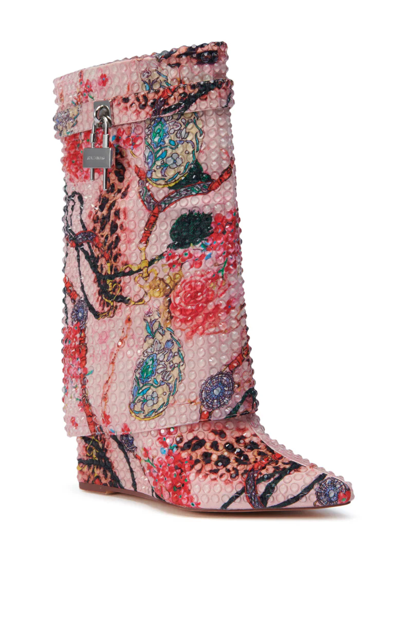 AZALEA WANG TUPELO PINK WEDGE BOOTIE - Image 3