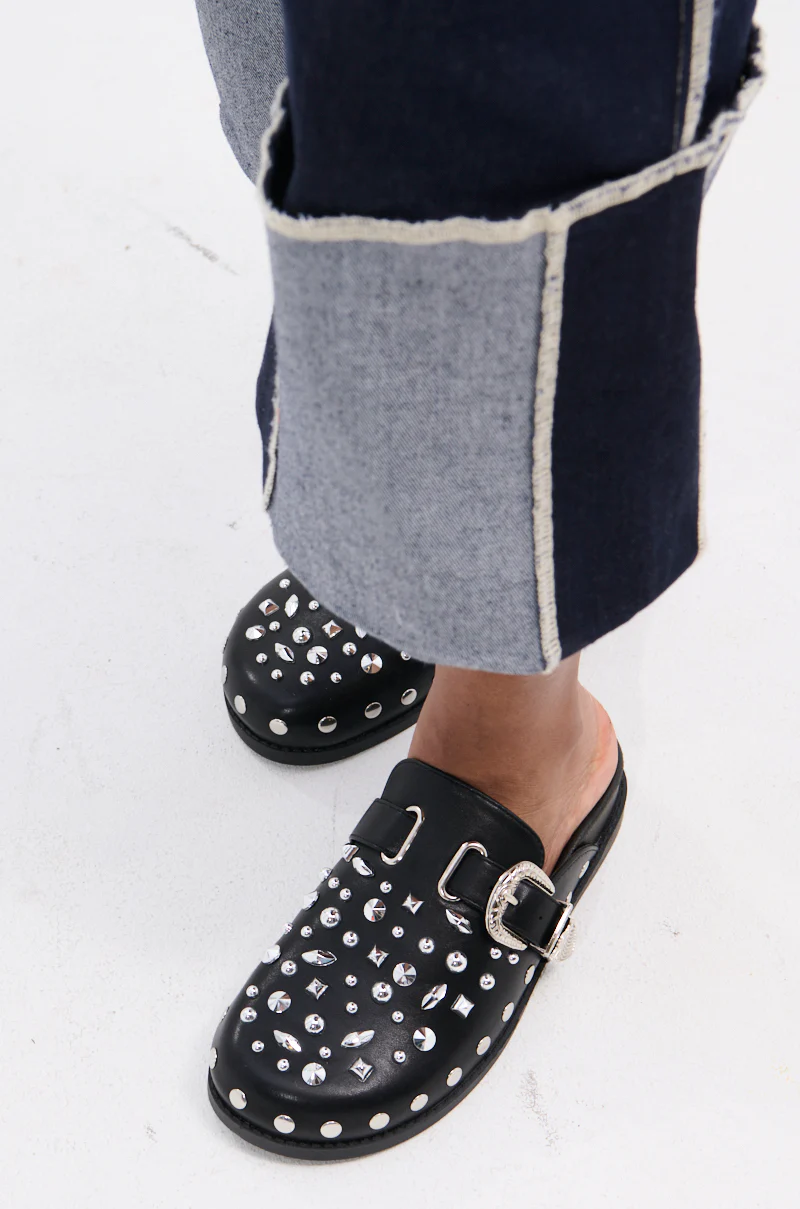 AZALEA WANG TURIN BLACK METAL EMBELLISHMENT FLAT - Image 2
