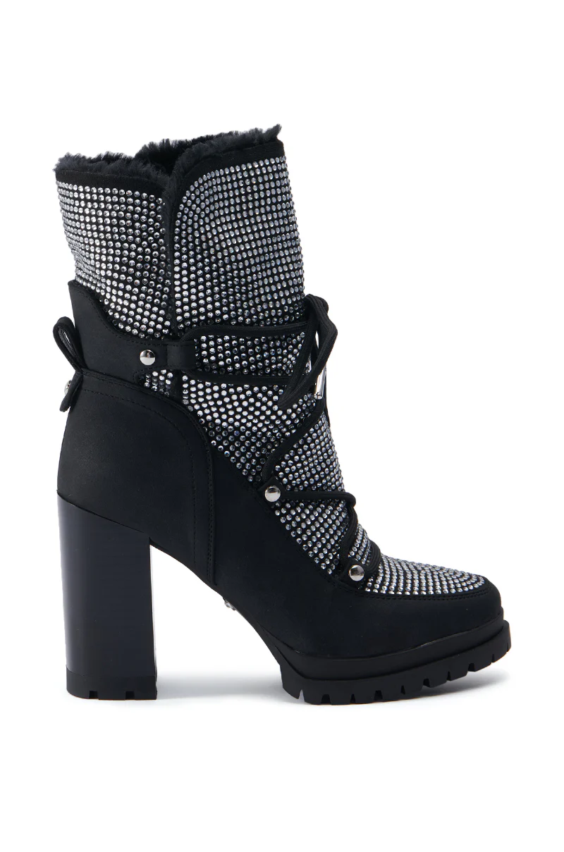 AZALEA WANG TWILLA EMBELLISHED CHUNKY BOOTIE - Image 3