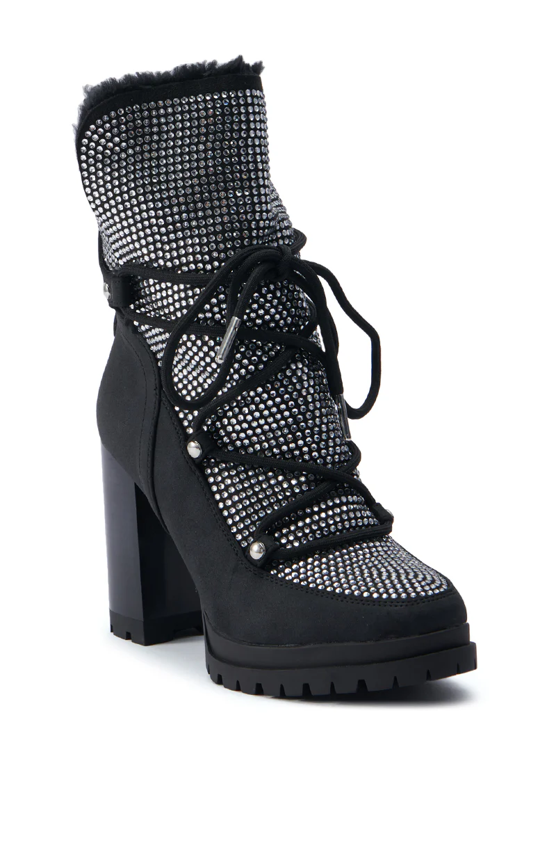 AZALEA WANG TWILLA EMBELLISHED CHUNKY BOOTIE - Image 4