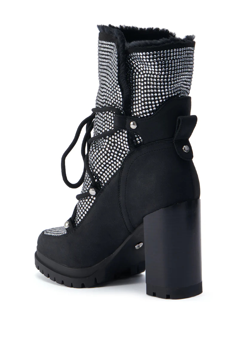 AZALEA WANG TWILLA EMBELLISHED CHUNKY BOOTIE - Image 5