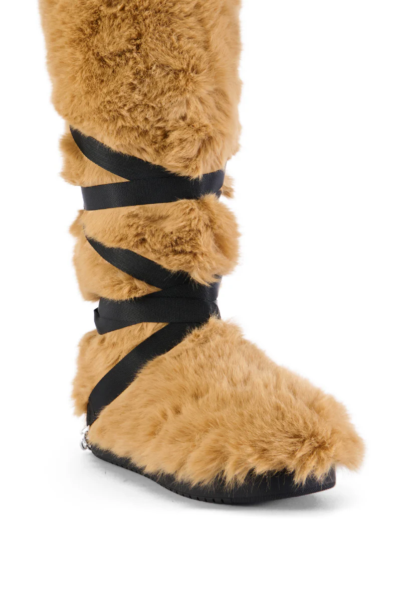 AZALEA WANG TZILA TAN FUR FLAT BOOT - Image 5
