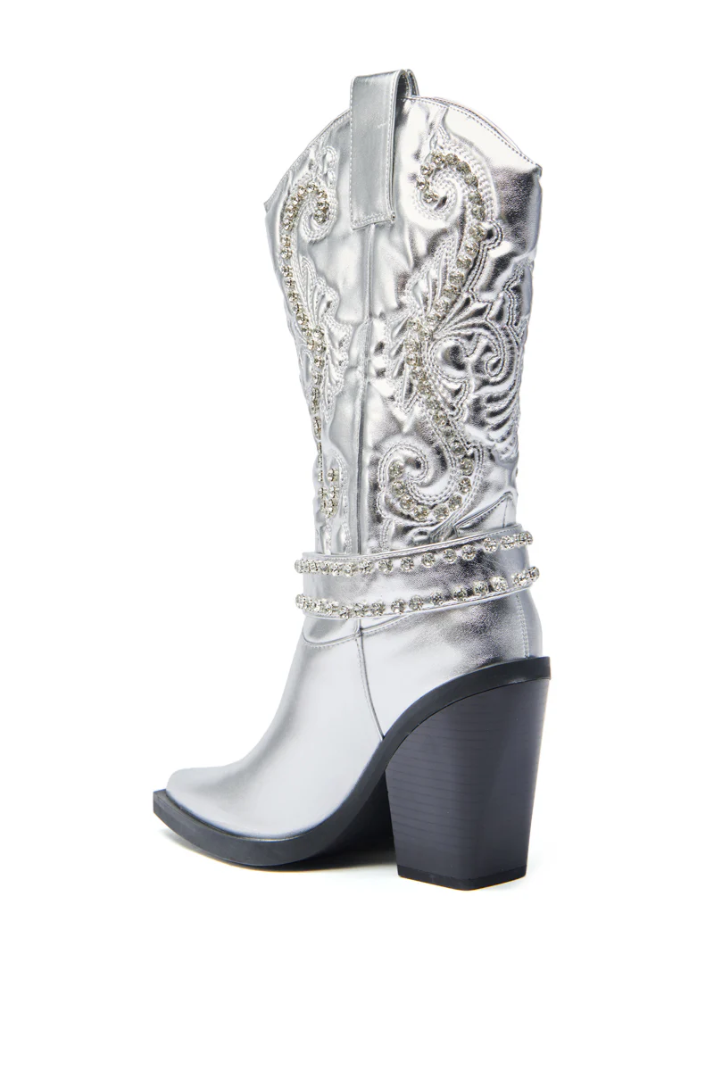 AZALEA WANG UMBRA SILVER WESTERN BOOT - Image 5